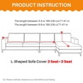 thumbnail image 3 of SHANNA Stretch Sectional Couch Covers Non Slip L Shaped Sofa Slipcover with Elastic Bottom Washable Couch Protector with 2 Pillowcases (Camel, 3+3 Seater), 3 of 12