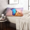 thumbnail image 6 of Salouo Morpho butterfly and dandelion Print Print Pillow Case Cover,Wrinkle-Free Bed Pillow Cover Pack of 1 Home Decor Fade-Resistant and Stain-Resistant ,Pillows Not Included-14"x20", 6 of 6