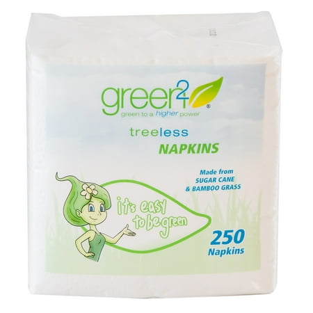 16 pack Green2 Treeless Lunch Napkins  White  250 Ct