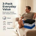 thumbnail image 3 of DARESAY Mens Pajama Pants 3 Pack – Soft Knit Sleep & Lounge Pants with Pockets, Elastic Waist & Drawstring, Mens Lounge Sleepwear, Up to 3XL, 3 of 9