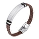 thumbnail image 1 of Los hombres de enlace trenzado de acero inoxidable pulsera de cadena, 1 of 4