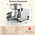 thumbnail image 3 of Costway Passoire Électrique 450W pour Tomates en Acier Inoxydable, 3 of 10