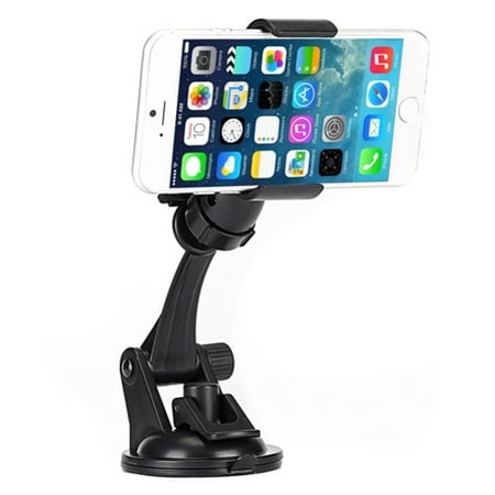 iPhone 8 PLUS Easy Mount Car Holder Windshield Dash Cradle Window Rotating Dock Stand Strong Suction (Best Dock Windows 8)