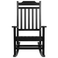Emma + Oliver AllWeather Poly Resin Rocking Chair in Black Patio and