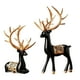 thumbnail image 2 of 2 estatuas de reno de estilo europeo, regalo, adorno de escultura de Animal, resina coleccionable creativa para mesa, restaurante, sala de estar, , Fernando Estatua de escultura de ciervo, 2 of 8