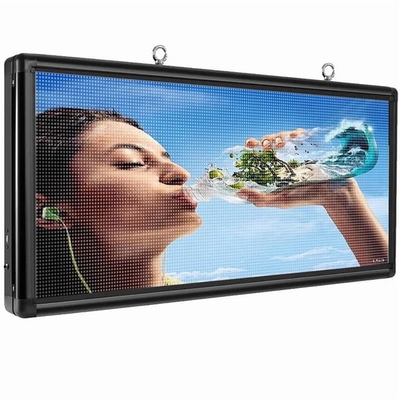 P6 40''x18'' WiFi Programmable LED Sign for Business – Full Color Outdoor LED Display Board with High Resolution & SMD Technology | Supports Text, Images, Video Advertising