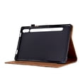 thumbnail image 4 of Tablet Case for Samsung Galaxy Tab S9/S8/S7, Embossed Tree Pattern PU Leather Book Style Smart Auto Wake/Sleep Cover with Stand Card Slots Magnetic Clasp Shockproof Case, Brown, 4 of 9
