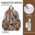 thumbnail image 5 of Birthday gift chicken backpack, spacious backpack with colorful farm animal prints, practical backpack for students, 5 of 6