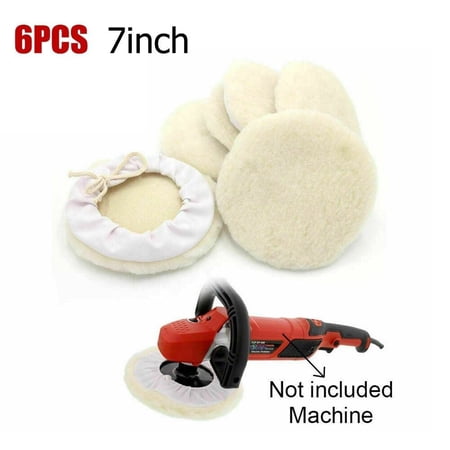 6pcs Polishing Pads 7Inch Car Wool Hood Polishing Wheel Pads Buffers Replaceable
