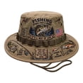 thumbnail image 2 of Fishing is a Way of Life Boonie Hat, Wide Brim Fishing Hat for Unisex Patriotic Bass Bucket Cap, Wide Brim Bucket Hat for Fishing Hiking, 2 of 6