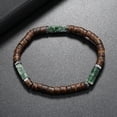 thumbnail image 1 of Nvzi Pulsera de cuentas de cáscara de coco hecha a mano para apilar, pulsera ajustable tejida trenzada hecha a mano -O, 1 of 5