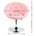 thumbnail image 4 of FURWOO Fashion PU Leather Round Tufted Back Tilt Swivel Accent Chair Height Adjustable Swivel with Diamond Backrest for Dining Chair Store Shop Beauty Salon Stool(Pink), 4 of 7
