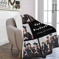 thumbnail image 5 of AISENIN Personalized Throw Blanket with Photos Text Customized Graduation Blanket Custom Throw Blankets with 5 Pictures, 5 of 5