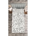 thumbnail image 3 of Ambesonne Geometric Quilted Bedspread Set 2 Pcs, Zig Zag Hexagon, Twin Size, White, 3 of 3