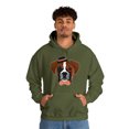 thumbnail image 6 of Hipster Boxer Dog Graphic Hoodie Sweatshirt, Sizes S-5XL, 6 of 9