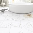 thumbnail image 6 of 40-Pack Peel & Stick Floor Tiles 12 x 12 inch Vinyl Floor Self Adhesive Waterproof Flooring Planks DIY for Bathroom, Kitchen, Living Room, RV, Cover 40 Sq. Ft, White Vein Marble, 6 of 16