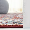 thumbnail image 6 of SAFAVIEH Bayside Keila Oriental Polyester Machine Washable Area Rug, Red/Blue, 4' x 6', 6 of 13