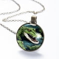 thumbnail image 6 of Crocodile Necklace Personalized Custom Photo Round Pendant Adjustable Stainless Steel Necklaces with Gift Box for Men Women Mothers Valentine's Jewelry Gift, 6 of 6