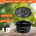 thumbnail image 5 of TLGREEN 7.8QT Cast Iron Dutch Oven Pot with Lid Lifter, Easy Cleaning, Stand & Dual Function Lid Griddle, 5 of 10