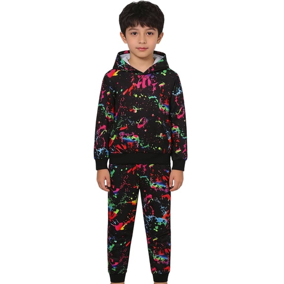 Tiijoy Toddler Boys Fashion Outfits Sports Pullover Hoodie Sweatpants 2Pcs Set, Sizes 2-13