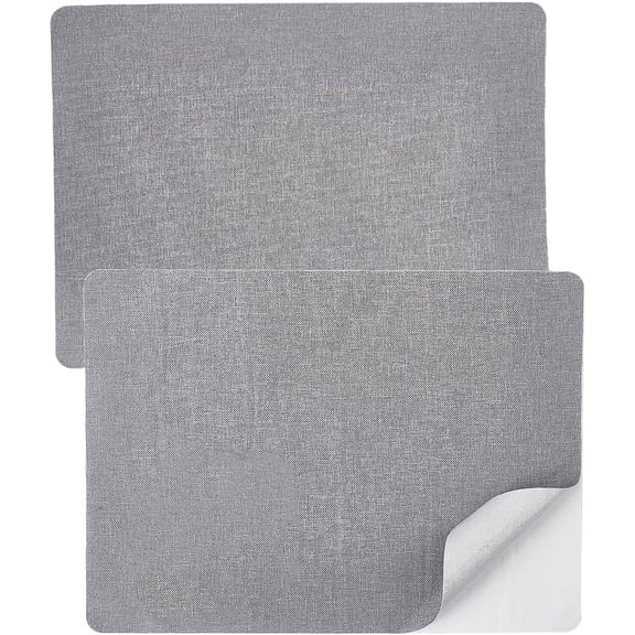 Gray Linen Repair Patches Self Adhesive Linen Fabric 20.4 x 28cm Durable Waterproof Canvas DIY Large Repair Tape Patches for Sofa Couches Furniture Chair Clothing