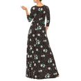 thumbnail image 2 of Pacificplex Womens Wrap Floral Maxi Dress Black Taupe (XL, Black-Taupe), XL, Black-Taupe, 2 of 2