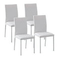thumbnail image 1 of HOMCOM Dining Chairs Set of 4, Upholstered Faux Leather Accent Chairs, 1 of 10