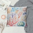 thumbnail image 2 of ARISTURING Nautical Coastal Throw Pillow Covers Coral Pillow Cases Beach Ocean Themed Accent Couch Cushion Cover Outdoor Pillowcase for Sofa Bed Living Room,, 2 of 5