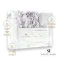 thumbnail image 4 of Sweet Home Collection Marble Bed Sheet Set, All Season Extra Soft Deep Pocket Sheets, 4 of 6