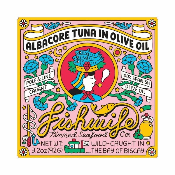 Fishwife Albacore Tuna in Olive Oil with pan