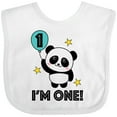 thumbnail image 3 of Inktastic Babys First Birthday Panda with Balloon Boys or Girls Baby Bib, 3 of 4