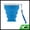 Blue, variant on Unique Bargains Folding Cup with Wrist Strap Collapsible Cups 200ml 1 Pc Rose Red