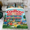 thumbnail image 4 of Caillou Conjunto de sábanas temático, trío de piezas, cómodo y amigable con la piel, diseño único, regalo de decoración para el hogar para familiares, amigos y fans,140cm *210cm, 4 of 6
