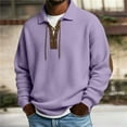 thumbnail image 1 of Ceisia Men Slim Fit Fashion Solid Color Long Sleeve Stand Collar Gift Zipper Casual Daily Party Wear Shirt Top, 1 of 5