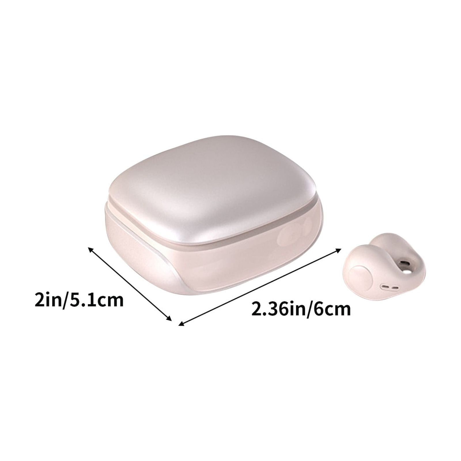Open Ear Headphones with Mic, Bluetooth Headset with Microphone, Dual Connect Bluetooth 5.3 Headset with AI Noise Cancelling Mic & Mute Function, Wireless Headset for Work, Sports, Drive(Beige)