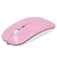 thumbnail image 3 of Ratón inalámbrico de 2,4 GHz, ratón ergonómico ligero recargable, 1600 ppp, sin ruido, con sensor óptico inteligente, color rosa, 3 of 8