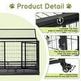 thumbnail image 5 of Pefilos 42" Heavy-Duty Dog Crate, Metal Dog Kennel and Cage with Removable Tray for Medium to Large Dogs, Black, 5 of 7