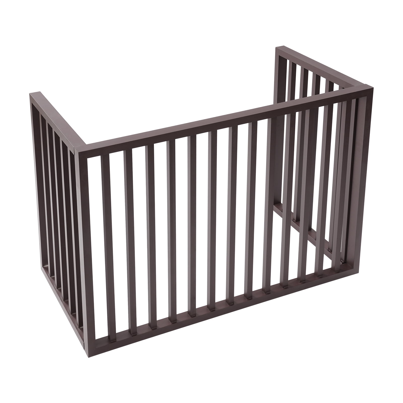 ToppiJoy 1.5P 3 Panels Air Conditioner Fence, Drill-Type Louvered Grille AC Unit Fence Outdoor, for Outdoor Trash Can, Pool Equipment Enclosure Panels Coffee Color