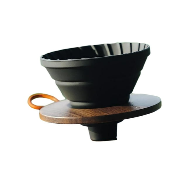 Cono de café Gotero de silicona para café vertido Negro