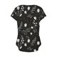 thumbnail image 4 of Tops de Algodón para Mujeres Cuello en V Moda Casual Manga Corta Primavera Verano Top para el Hogar Y Diario, 4 of 6