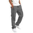 thumbnail image 4 of RUTAYY Boys Cargo Pants Drawstring Waist with Multiple Pockets Outdoor Street Pants, Light Gray, 4 of 4