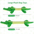 thumbnail image 3 of Juguete para perro Letsmeet, gran cocodrilo de peluche con chirriador, 3 of 7