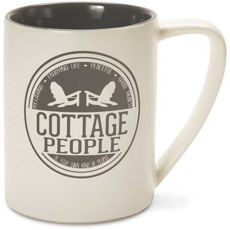 Large Pebble - Pavilion - Cottage People Ceramic 18 oz Large Coffee Mug