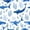 White Blue 01, variant on Manfei Cartoon Ocean Twin Bedding, Kawaii Whale Shark Bedding Comforter Set, Bright Blue, Polkadot Reversible, 7-Piece