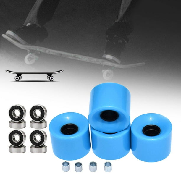 Ruedas Pro Skateboard 78A con Rodamientos Espaciadores Ruedas Cruiser Cubierta Azul Negro shamjiam ruedas de patineta