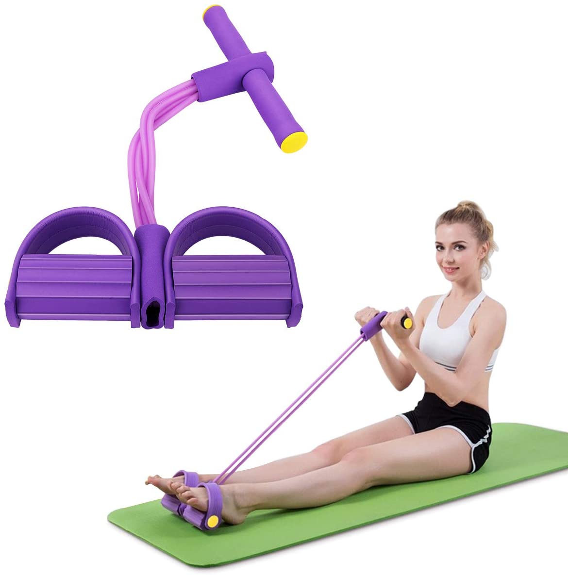 expander yoga equipment stretching latex pedal machine Fitness elastic ...