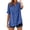 Blue, variant on Women's Plus Size Cotton Linen Shirt, Stand Collar Long Sleeve Loose Fit Casual Button Down Top, Solid Color Breathable Blouse for Daily Relaxed Wear and Office JN L