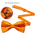 thumbnail image 4 of Conjunto de pajarita Barry.Wang, seda de cachemir naranja, 12 x 6 cm, 4 of 5