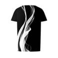 thumbnail image 4 of Tops de Ajuste Suelto para las Mujeres de Manga Corta Cuello Redondo Color Sólido, Estante de Imitación de Moda Casual, 4 of 6