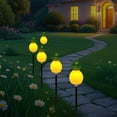 thumbnail image 5 of HuiXinOu Solar LED Pineapple Lawn Lights 1 to 5 Lithium Battery Powered Outdoor Ground Plug Lamp for Garden Patio Yard Festival Decor, 5 of 8